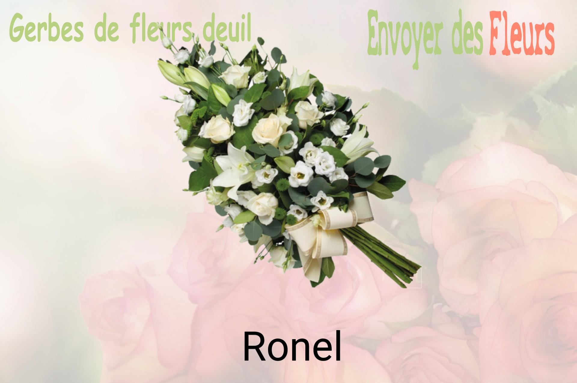 Gerbe de fleurs de deuil livrée à Ronel